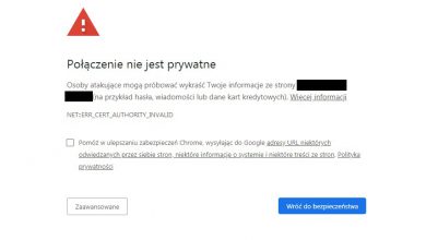 Certyfikat SSL na stronie WWW